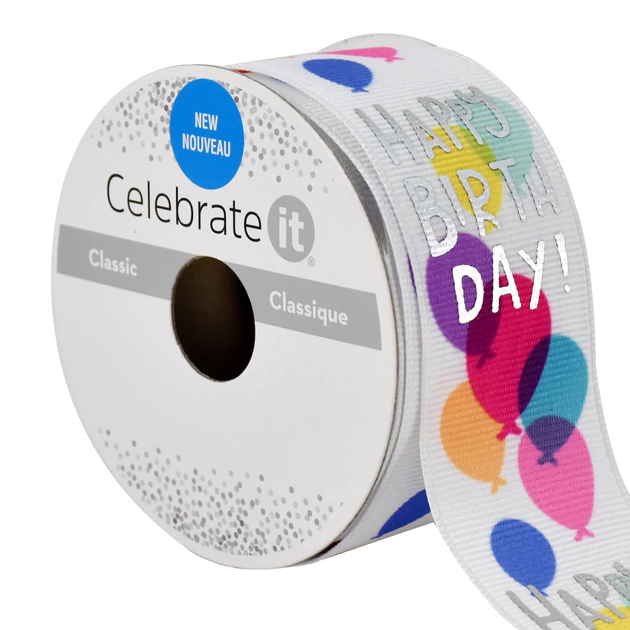 12 Pack: 1.5" x 2yd. Happy Birthday Wired Grosgrain Ribbon by Celebrate It®